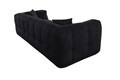 Canapea Teddy, 3L, Negru