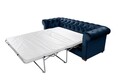 Canapea extensibila Oxford Chesterfield, 3 locuri, Dark Blue