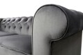 Canapea extensibila Oxford Chesterfield, 3 locuri, Antracit