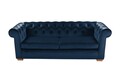 Canapea extensibila Oxford Chesterfield, 3 locuri, Dark Blue