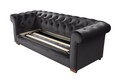Canapea extensibila Oxford Chesterfield, 3 locuri, Graphite